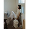 Simple and comfortable, zero-pressure, skin-friendly Tencel wool drape T-shirt, round-neck slim short-sleeved top 00113 details Picture